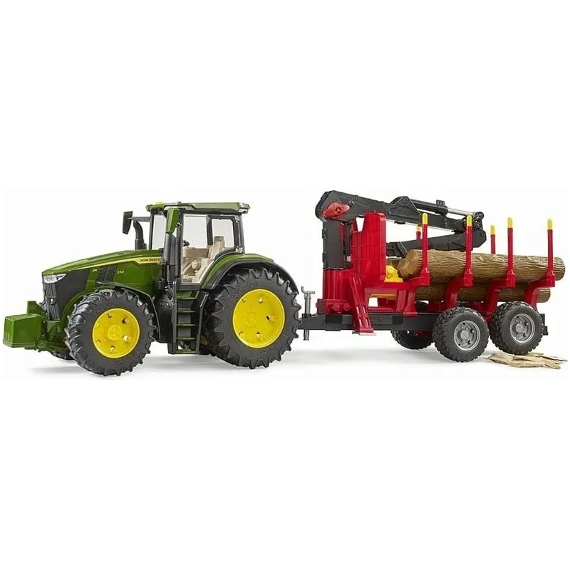 Rotaļu traktori ar piederumiem Bruder John Deere 7R 350 With Forest Trailer BR-03154, 1:16, daudzkrāsaina