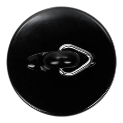 Izlietnes aizbāznis 6cm melns, PVC