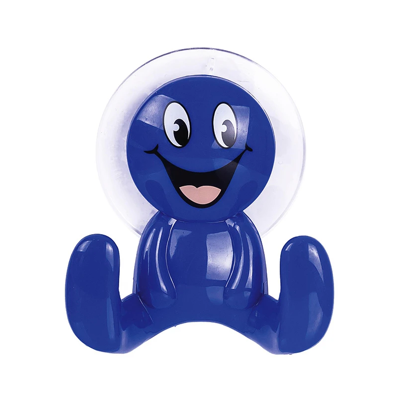 Āķis pašlīmējošs Smiley zils, ar piesūcekli