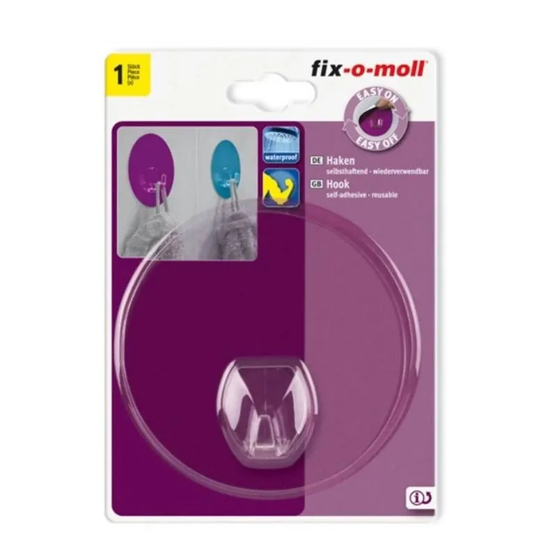 Āķis Fix-O-Moll 3562906, DIA 10 cm, caurspīdīga krās.