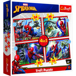 TREFL SPIDER-MAN Pužļu komplekts 4in1 Spiderman