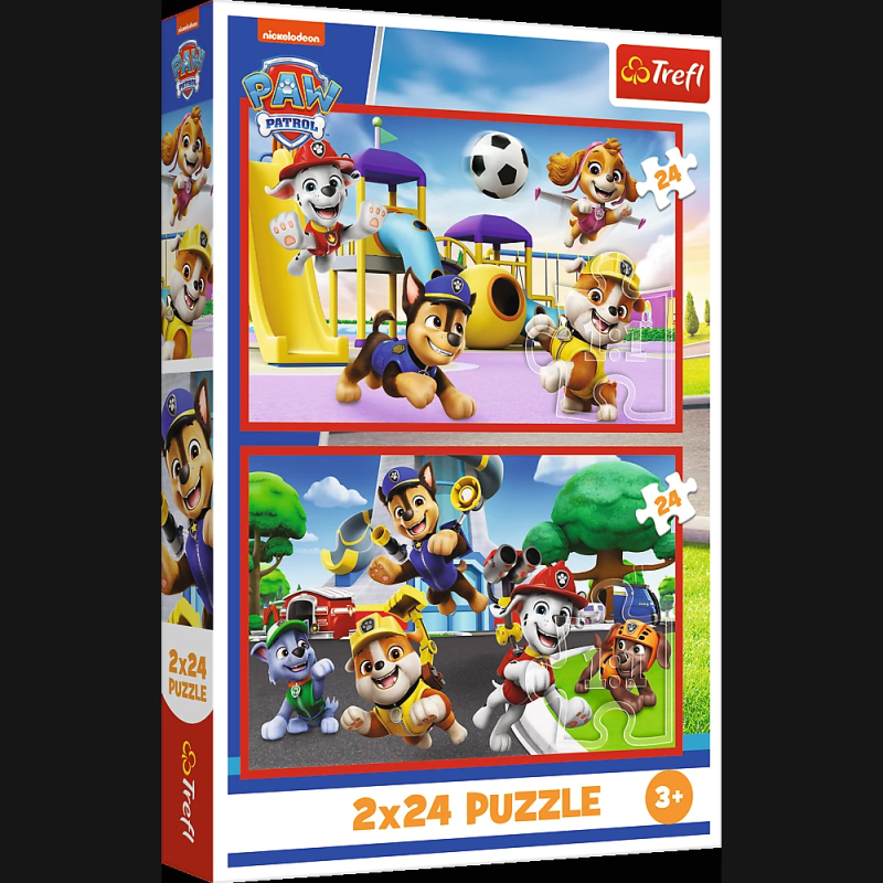 TREFL PAW PATROL Puzļu komplekts Jautrā suņu diena, 2x24 gab.