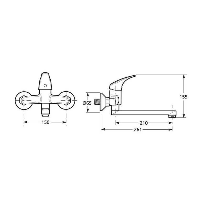 Maisītājs sienas talas 21cm h3111n700423