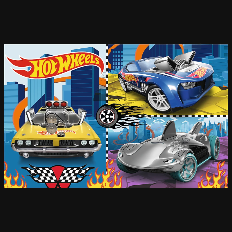 TREFL HOT WHEELS Pužļu komplekts Rotaļu automašīnas, 2x70 gab., 2 x 70 gab.