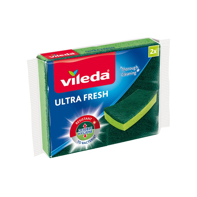 Vileda Ultra Fresh antibakteriālās trauku švammes, 2 gab.