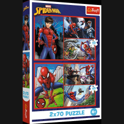 TREFL SPIDER-MAN Pužļu komplekts Zirnekļa stāsti, 2x70 gab.