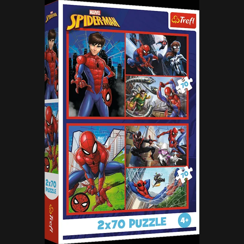 TREFL SPIDER-MAN Pužļu komplekts Zirnekļa stāsti, 2x70 gab.