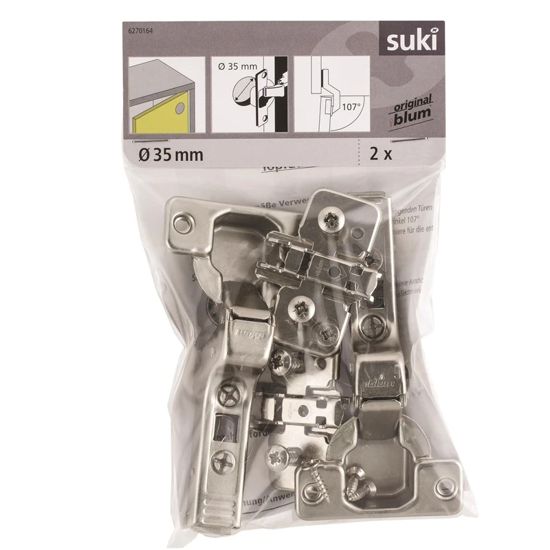 Eņģes Vidi Clip Soft Close D35 107 2 gab