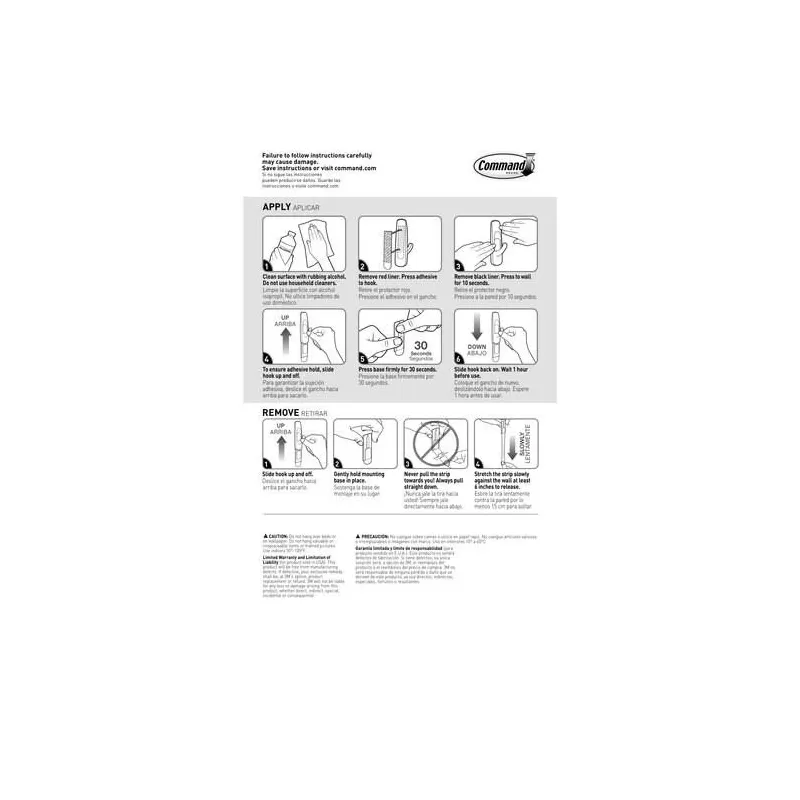 Āķis 3M T17091CC, caurspīdīga krās., 2 gab.