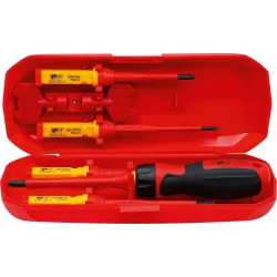 VDE skrūvgriežu komplekts ar maināmiem uzgaļiem - 8 gab.