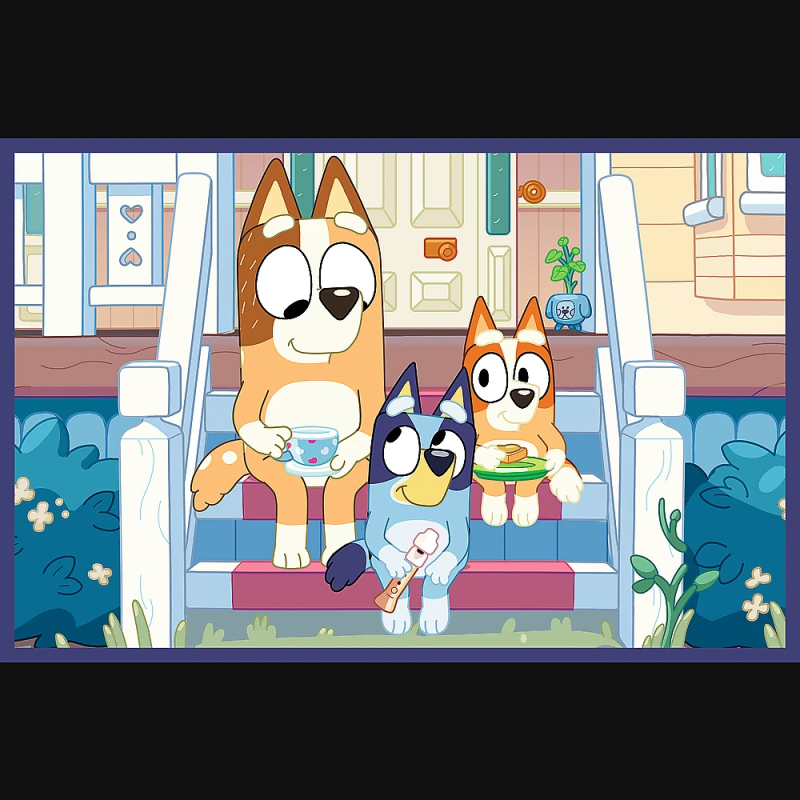 TREFL BLUEY Pužļu komplekts Jautrā Bluey, 2x24 gab., 2 x 24 gab.