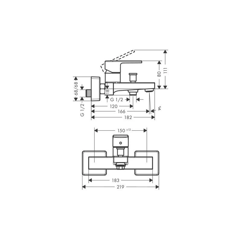 Maisītājs vannas vernis shape 71450000