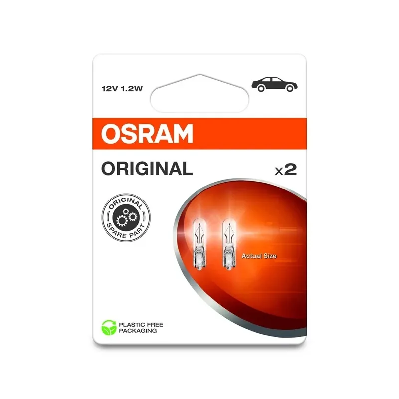 Auto spuldze Osram 2721-2BL, kvēldiegu spuldze, caurspīdīga, 12 V