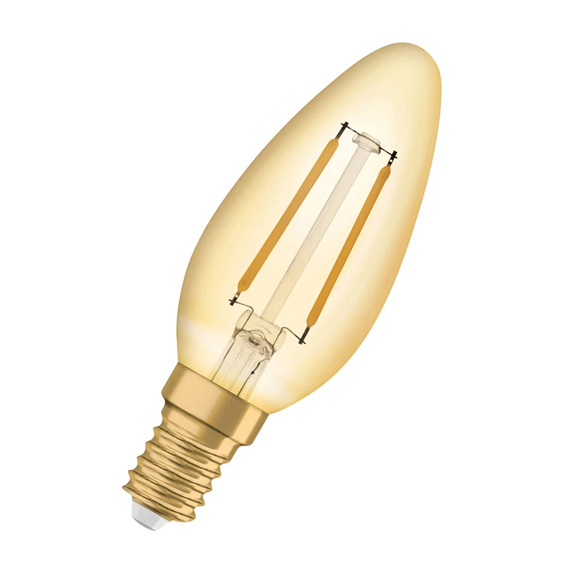 Spuldze led e14 vint b fil 2.5w-824 gold