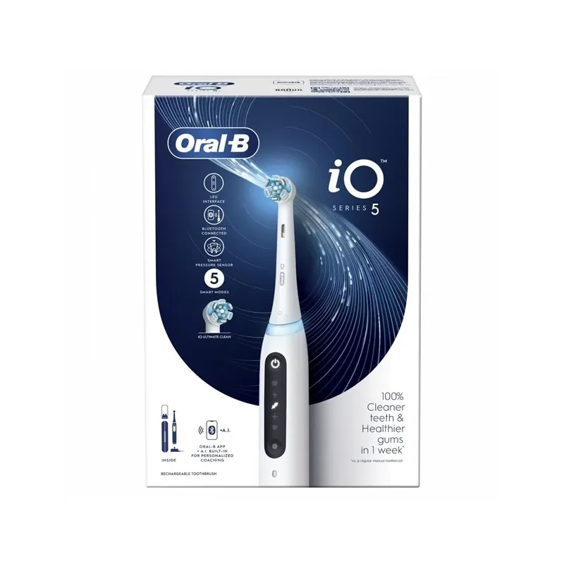 Elektrinis dantų šepetėlis Oral-B iO Series 5, balta sp.