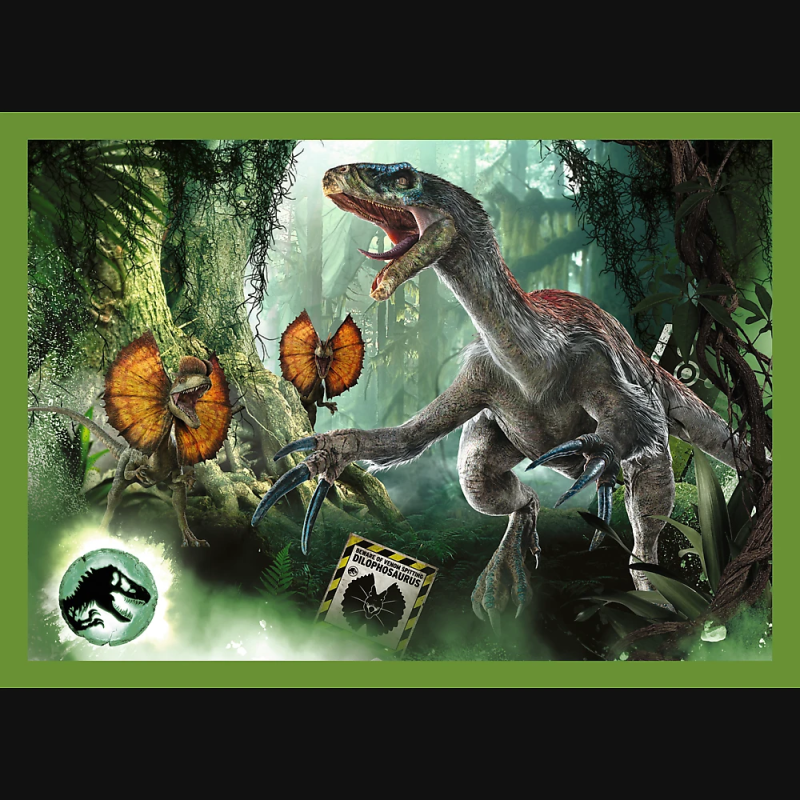 TREFL JURASSIC WORD Pužļu komplekts 4in1, 35+48+54+70 gab.