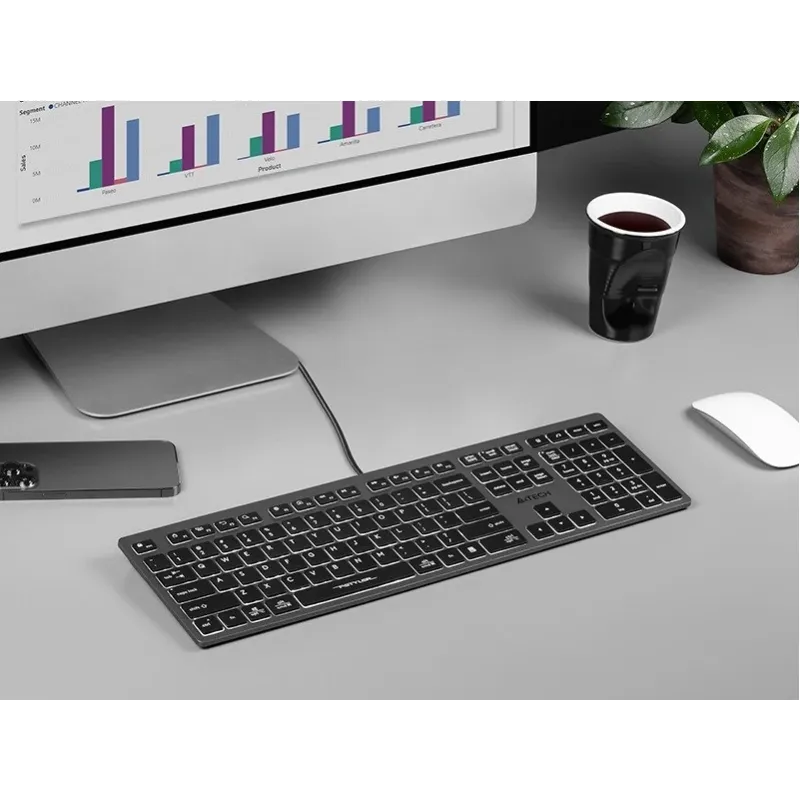 A4Tech 47125 FSTYLER FX60H Grey White Backlit