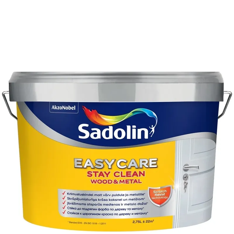 Emaljas krāsa Sadolin Wood & Metal, emalja, matēts, 2.65 l