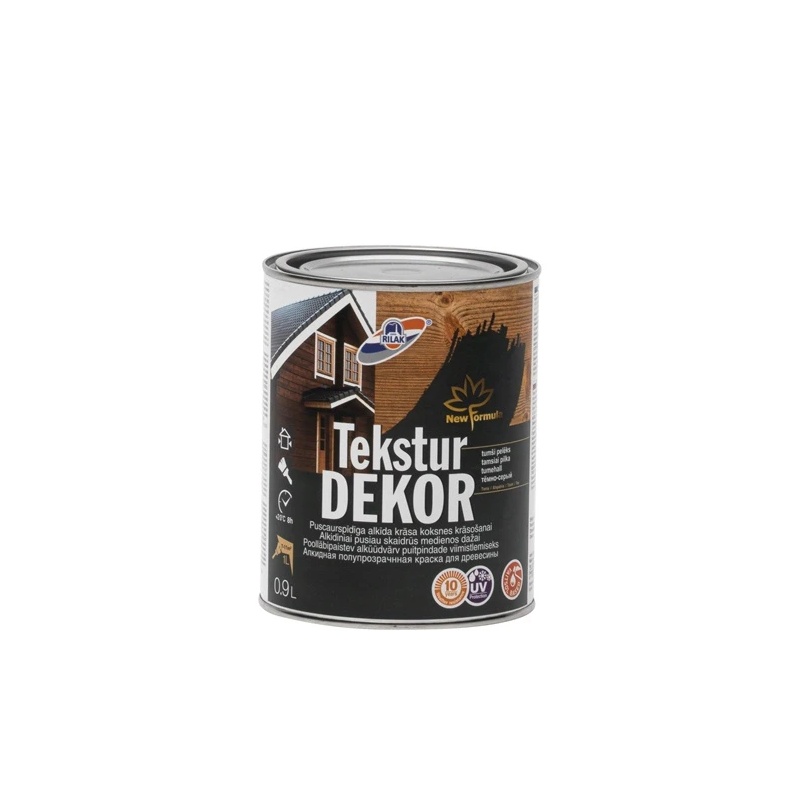 Krāsa teksturdekor tumši pelēka 0.9l