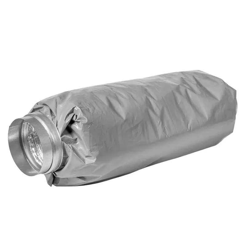Elastīgs trokšņa slāpētājs ar izolāciju Europlast, pelēka krās., 125 mm