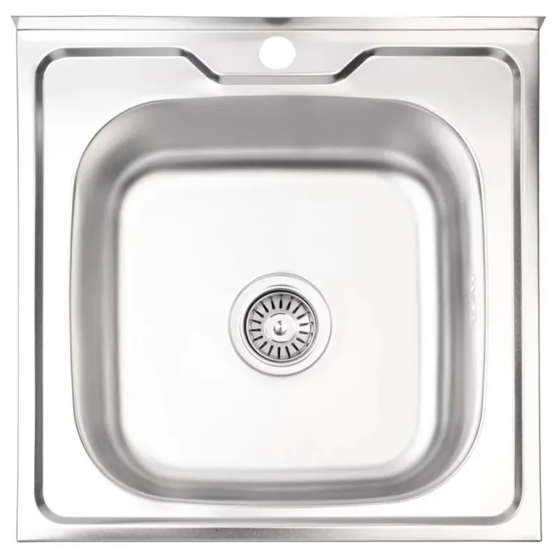 Izlietne virtuves AB 500X500x0.6MM ar sifonu, uzliekama