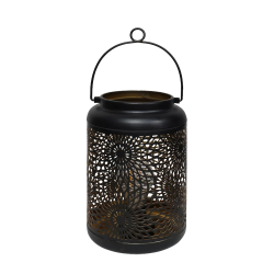 Dārza Laterna ar LED uz baterijām, 12x12x18cm, melna