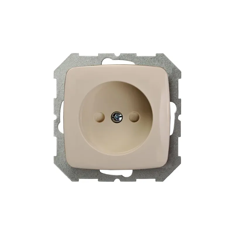 Kontaktligzda Liregus Alfa IKL16-114-01 A-S, rozete bez zemējuma, bēša