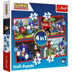 TREFL SONIC Pužļu komplekts 4in1 Sonic