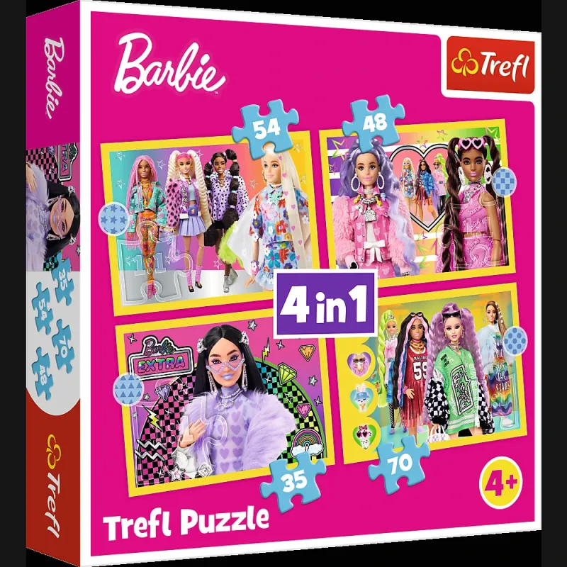 TREFL BARBIE Pužļu komplekts 4in1
