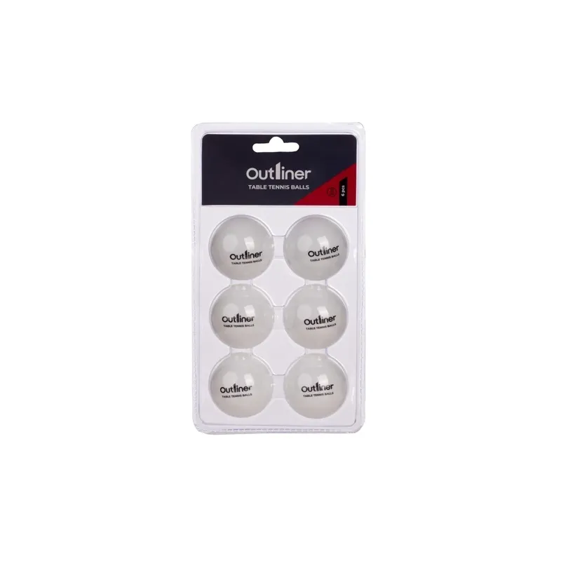 Galda tenisa bumbiņa Outliner W392PP-3, 40 mm, 6 gab.