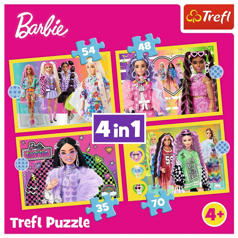 TREFL BARBIE Puslede komplekt 4 in 1
