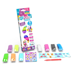 Plastilīns shine dough set 9 krāsas