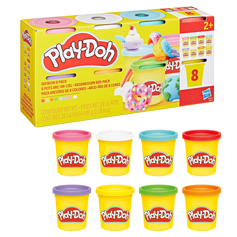 PLAY-DOH Plastilīna trauciņi, 8 gab.