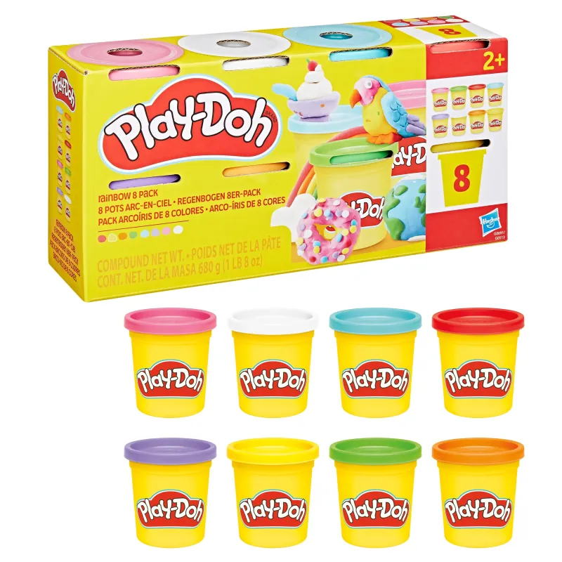 PLAY-DOH Plastilīna trauciņi, 8 gab.