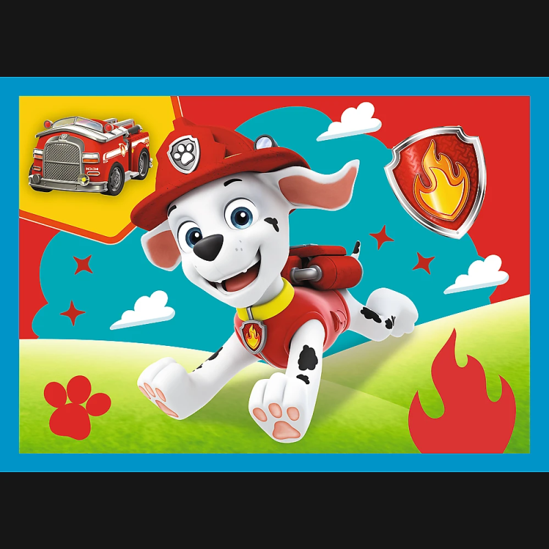 TREFL PAW PATROL Pužļu komplekts 4in1 Ķepa Patruļa