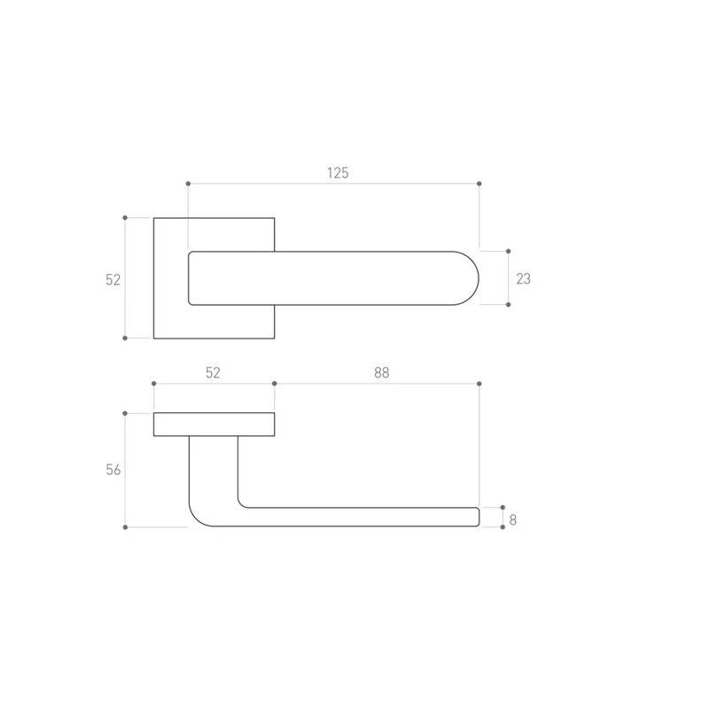 Durvju rokturis rio melns