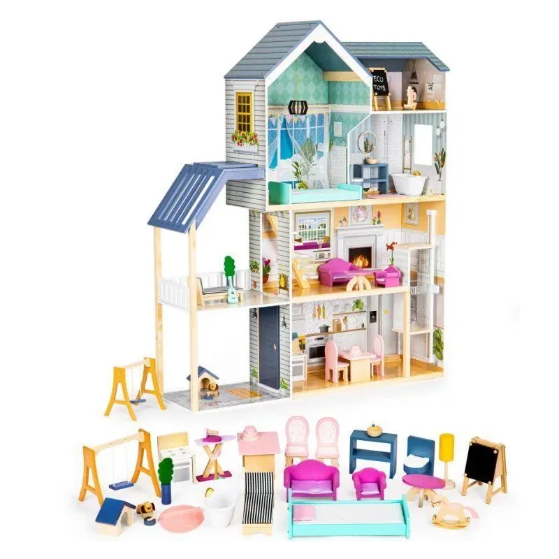 Leļļu māja EcoToys Maya Residence, daudzkrāsaina