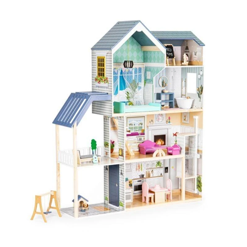 Rotaļu koka leļļu māja xxl maya 8101