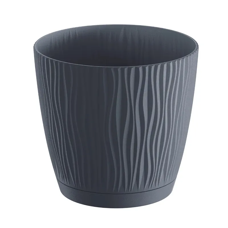 Puķu pods Prosperplast Sandy P DSY170P, plastmasa, pelēka krās.