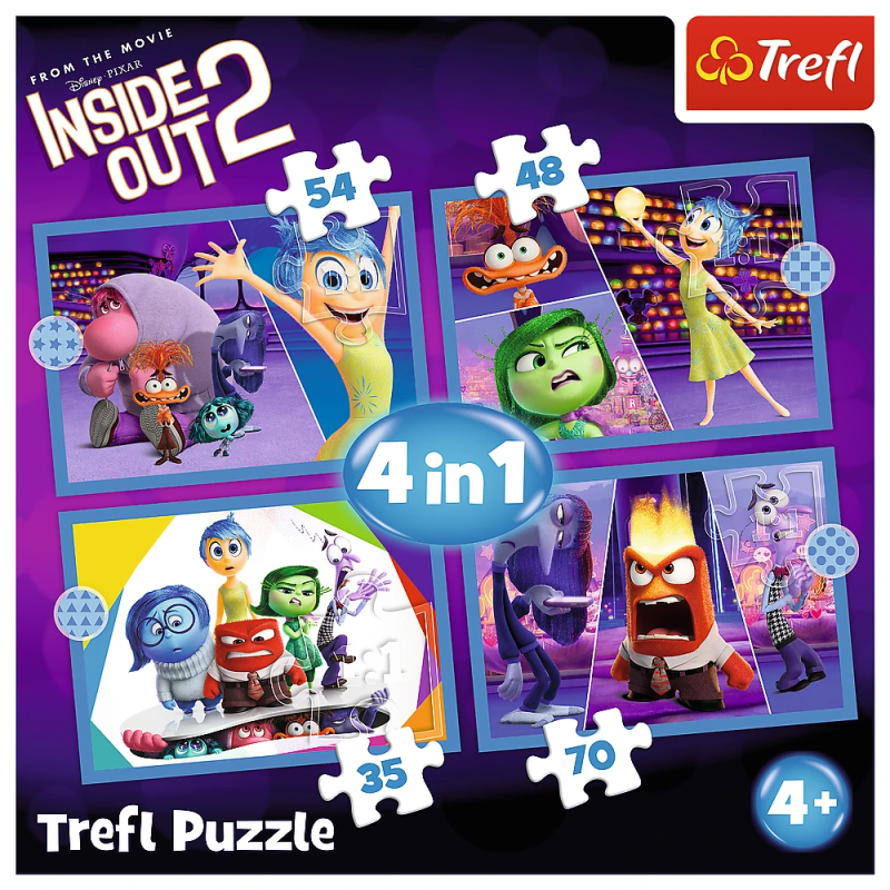 TREFL DISNEY Inside Out 2 Pužļu komplekts 4in1