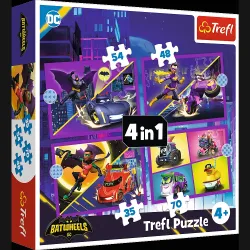 TREFL BATWHEELS Комплект пазлов 4в1 Бэтколёса