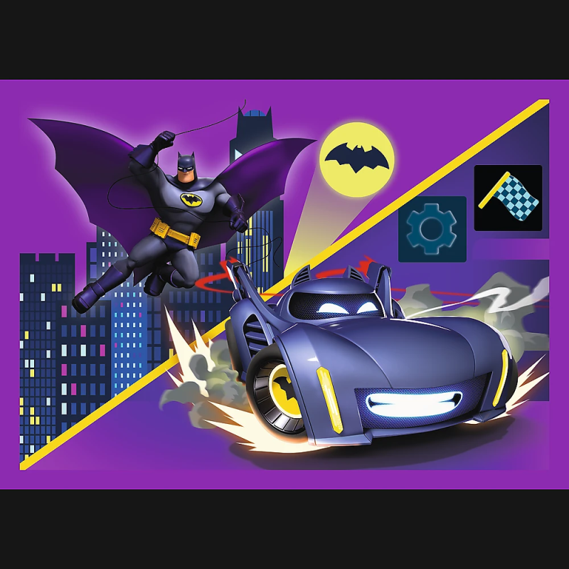 TREFL BATWHEELS Pužļu komplekts 4 in 1