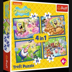 TREFL SPONGEBOB 4 dėlionių rinkinys