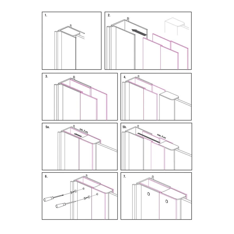 Profils paplašinājumam nero 200 cm melns