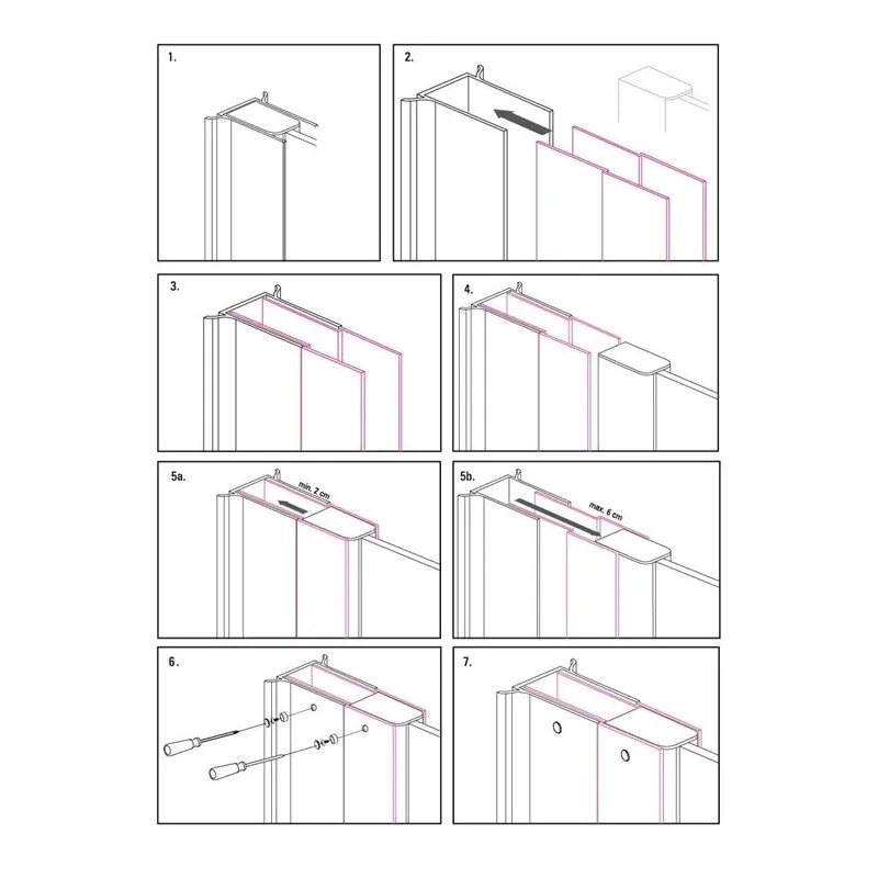 Profils paplašinājumam nero 200 cm melns