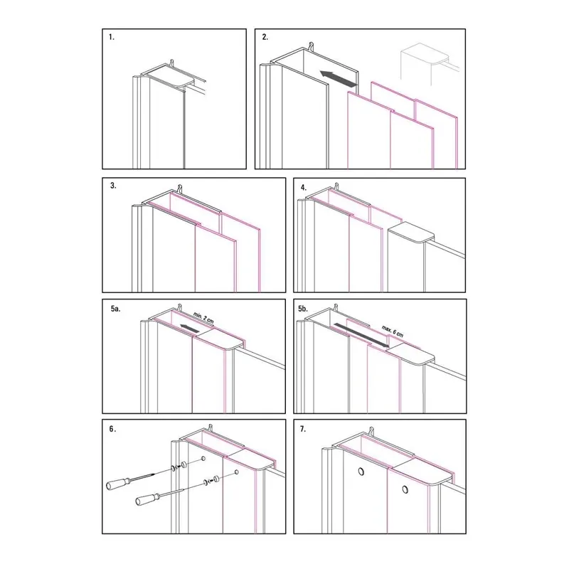 Profils paplašinājumam nero 200 cm melns