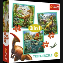 TREFL Pužļu komplekts Dinozauri, 3in1