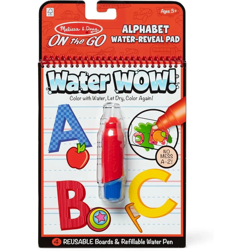 MELISSA & DOUG Water Wow! Ūdens krāsojamā grāmata – Alfabēts
