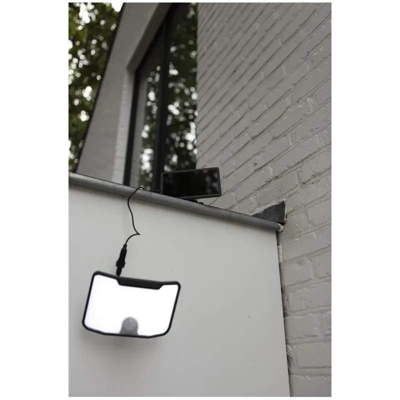 Solar led wall light kombo 5000k black