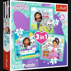 TREFL GABBY´S DOLLHOUSE Pusle komplekt 3 in 1